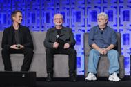 Hayden Christensen (L) and George Lucas (R) in 2017 (Image via Getty)